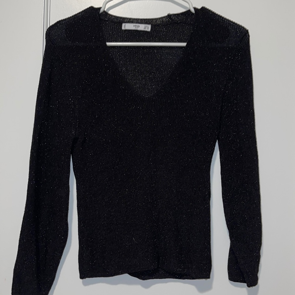 Mango black/shimmer sweater